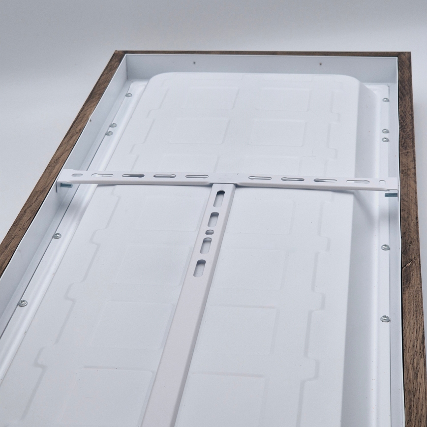 Brilagi - Lámpara de techo LED regulable para baño WOODY FRAME LED/50W/230V roble nogal 120x30 cm 3000-6000K IP44 + mando a distancia