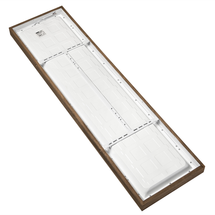 Brilagi - Lámpara de techo LED regulable para baño WOODY FRAME LED/50W/230V roble nogal 120x30 cm 3000-6000K IP44 + mando a distancia