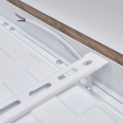 Brilagi - Lámpara de techo LED regulable para baño WOODY FRAME LED/50W/230V roble nogal 60x60 cm 3000-6000K IP44 + mando a distancia