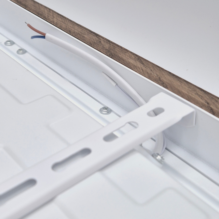 Brilagi - Lámpara de techo LED regulable para baño WOODY FRAME LED/50W/230V roble nogal 60x60 cm 3000-6000K IP44 + mando a distancia