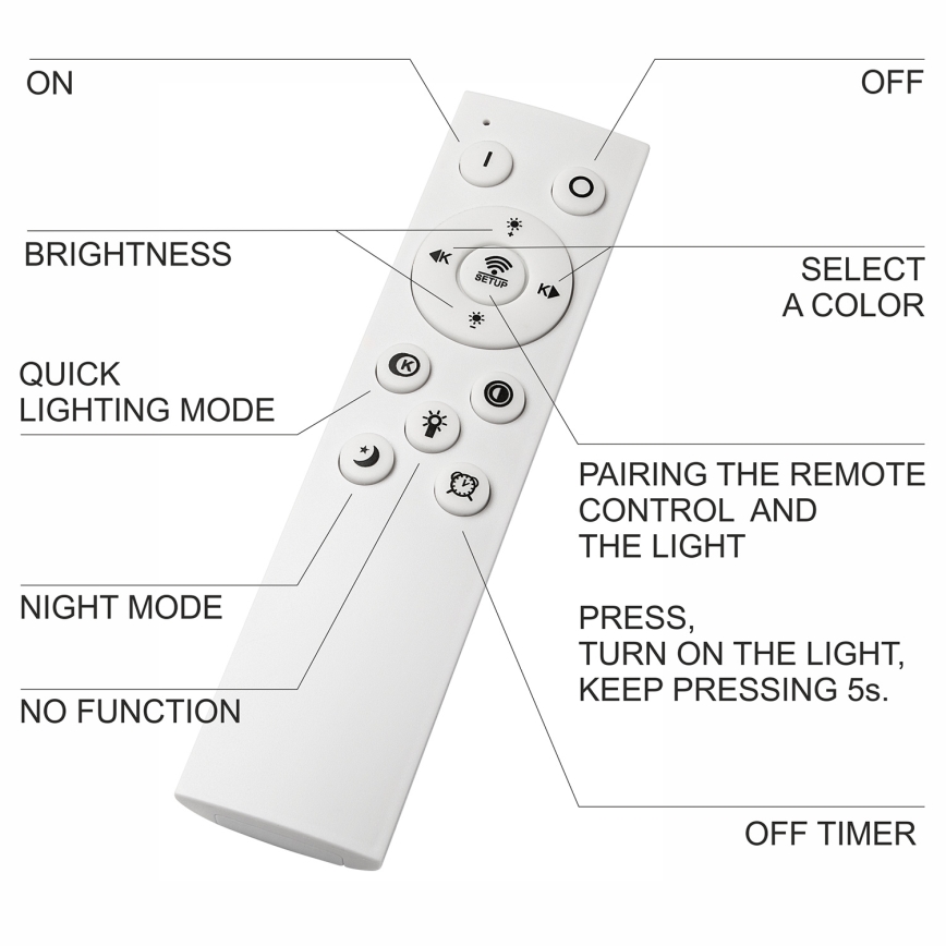 Brilagi - Lámpara de techo LED regulable para baño WOODY FRAME LED/50W/230V roble nogal 60x60 cm 3000-6000K IP44 + mando a distancia