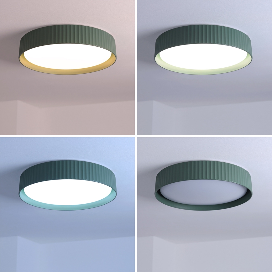 Brilagi - Plafón LED regulable LUCIA LED/48W/230V 3000-6500K Ø 41 cm verde + mando a distancia