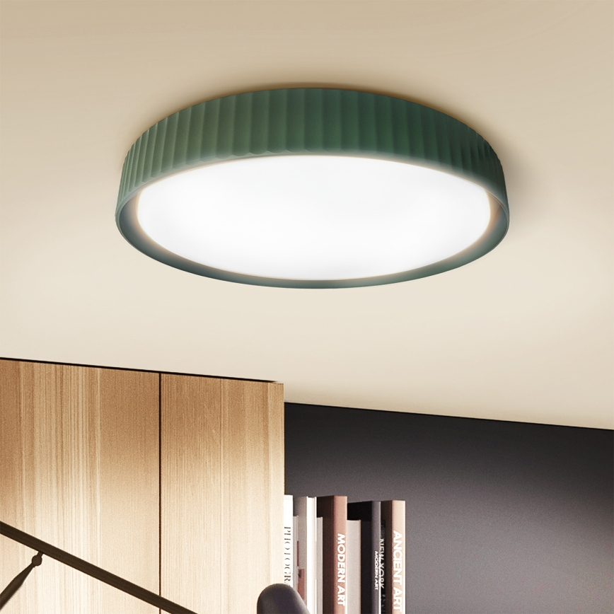Brilagi - Plafón LED regulable LUCIA LED/48W/230V 3000-6500K Ø 41 cm verde + mando a distancia