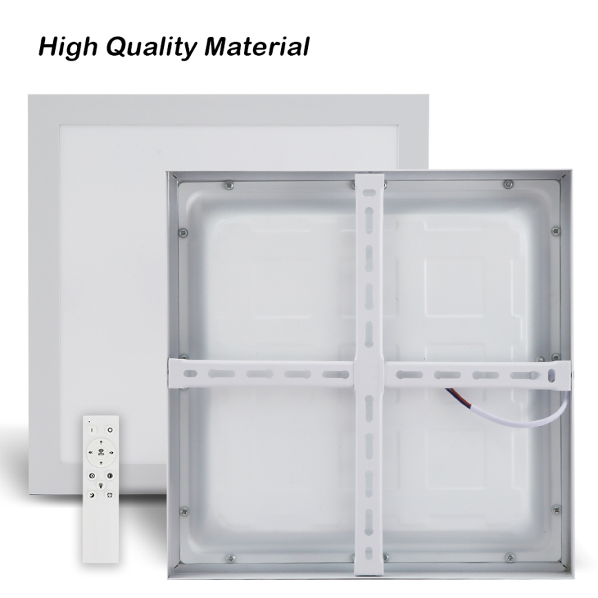 Brilagi - Luminaria de techo LED regulable para baño FRAME SMART LED/24W/230V 30x30 cm 3000-6000K IP44 blanca + mando a distancia