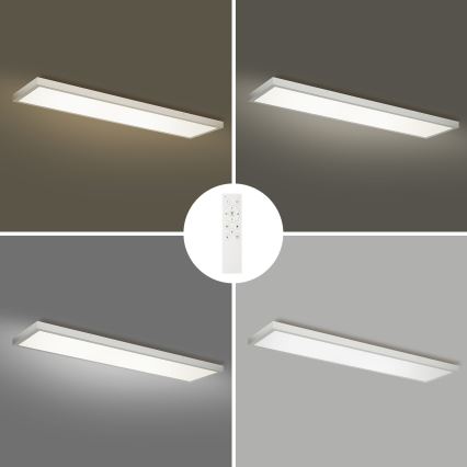 Brilagi - Lámpara LED regulable para techo de baño FRAME SMART LED/50W/230V 120x30 cm 3000-6000K IP44 plateada + mando a distancia