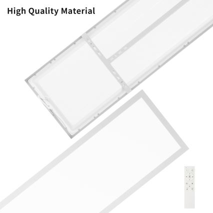 Brilagi - Lámpara LED regulable para techo de baño FRAME SMART LED/50W/230V 120x30 cm 3000-6000K IP44 plateada + mando a distancia