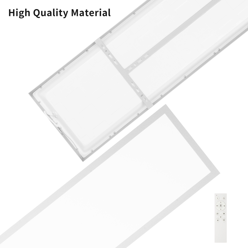 Brilagi - Lámpara LED regulable para techo de baño FRAME SMART LED/50W/230V 120x30 cm 3000-6000K IP44 plateada + mando a distancia