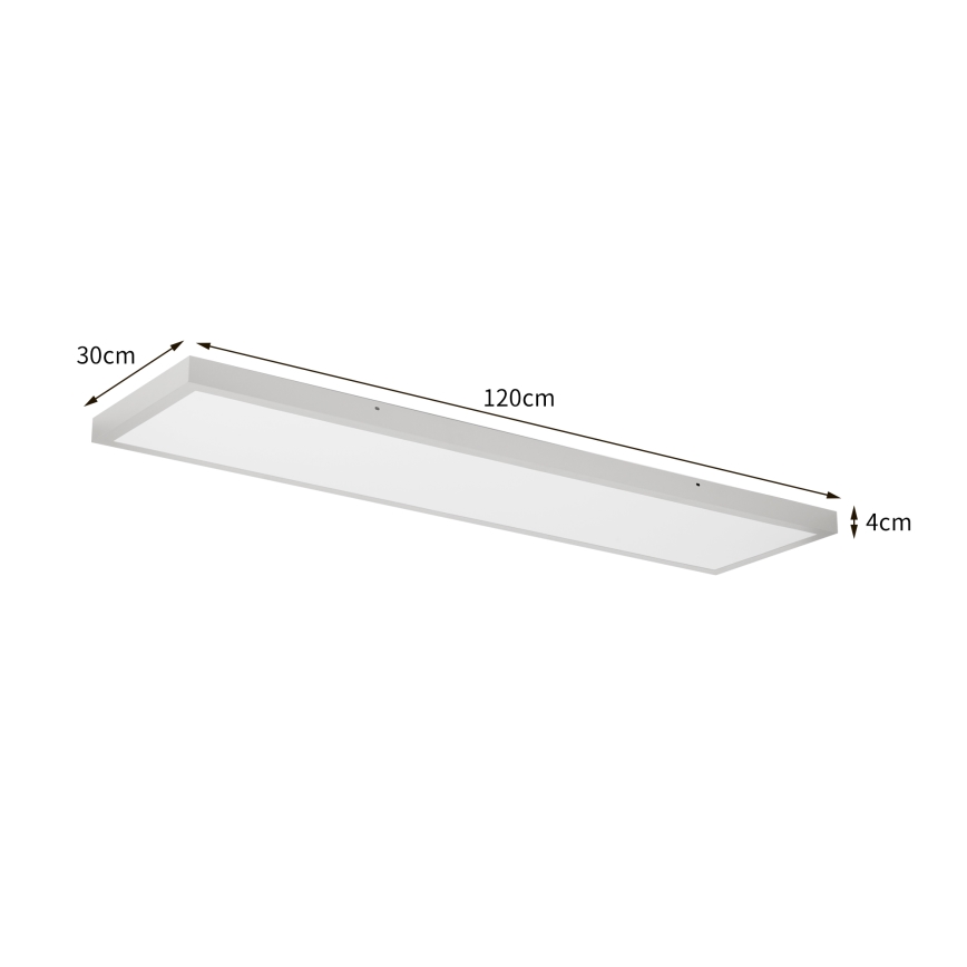 Brilagi - Lámpara LED regulable para techo de baño FRAME SMART LED/50W/230V 120x30 cm 3000-6000K IP44 plateada + mando a distancia