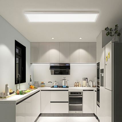 Brilagi - Luminaria de techo para baño LED regulable FRAME SMART LED/50W/230V 120x30 cm 3000-6000K IP44 blanca + control remoto