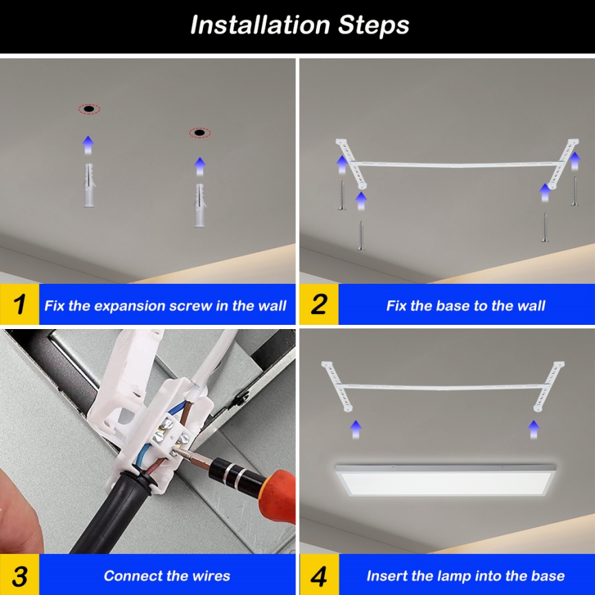Brilagi - Luminaria de techo para baño LED regulable FRAME SMART LED/50W/230V 120x30 cm 3000-6000K IP44 blanca + control remoto