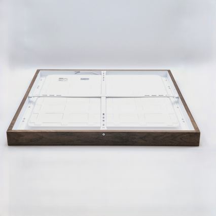 Brilagi - Luminaria LED de techo para baño WOODY FRAME LED/40W/230V 60x60 cm IP44 roble nogal