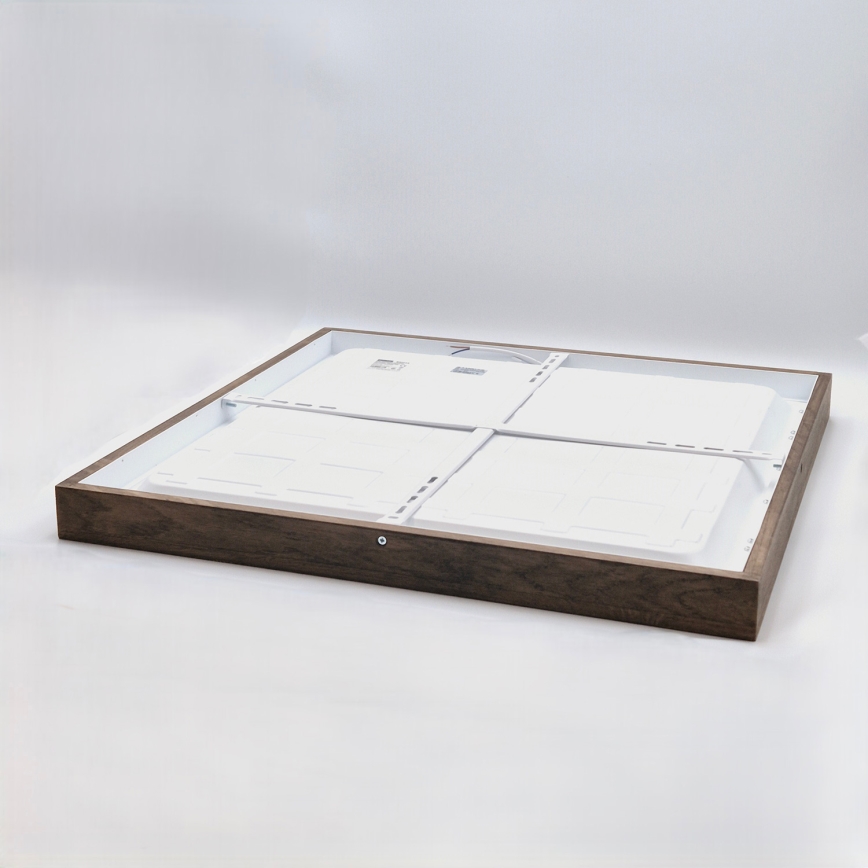Brilagi - Luminaria LED de techo para baño WOODY FRAME LED/40W/230V 60x60 cm IP44 roble nogal