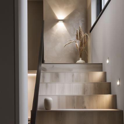 Brilagi - Luminaria LED para escalera con sensor de movimiento y de crepúsculo JACK LED/3W/230V 3000/4000/6500K IP65 blanco