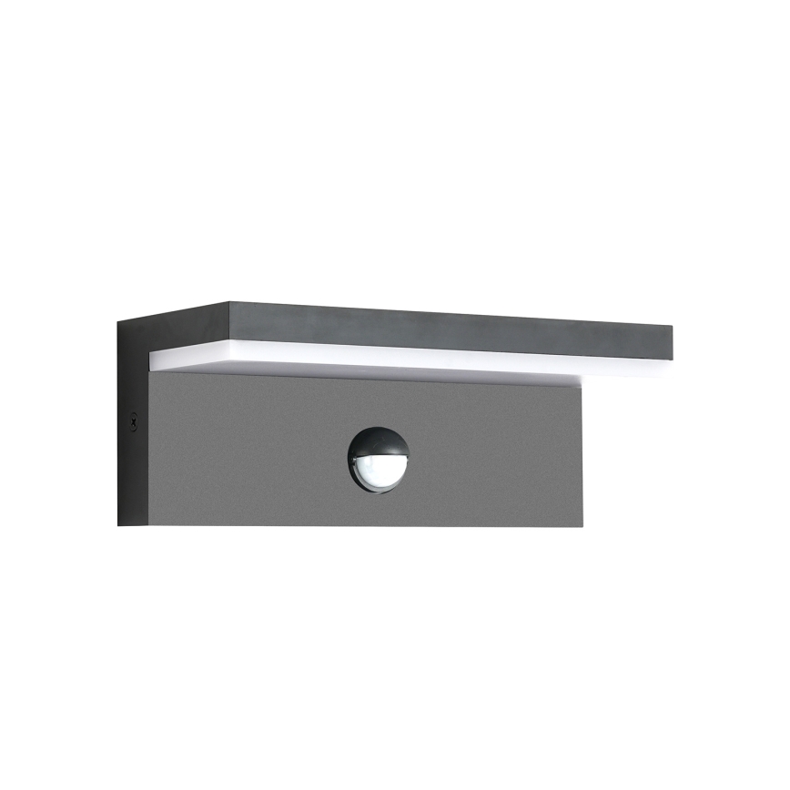 Brilagi - Aplique LED de pared para exterior con sensor TESSI LED/10W/230V antracita IP54