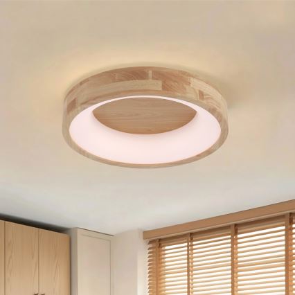 Brilagi - Plafón LED FALCON WOOD LED/30W/230V 3000/4000/6000K Ø 45 cm madera