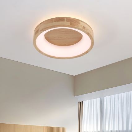 Brilagi - Plafón LED FALCON WOOD LED/30W/230V 3000/4000/6000K Ø 45 cm madera