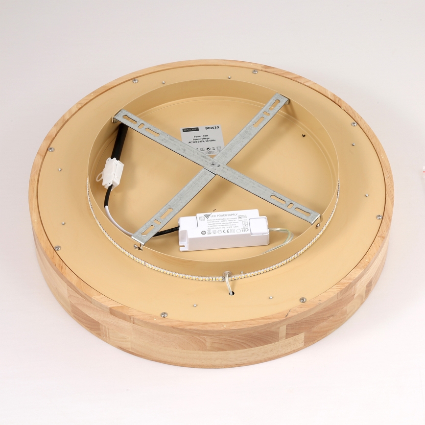 Brilagi - Plafón LED FALCON WOOD LED/30W/230V 3000/4000/6000K Ø 45 cm madera