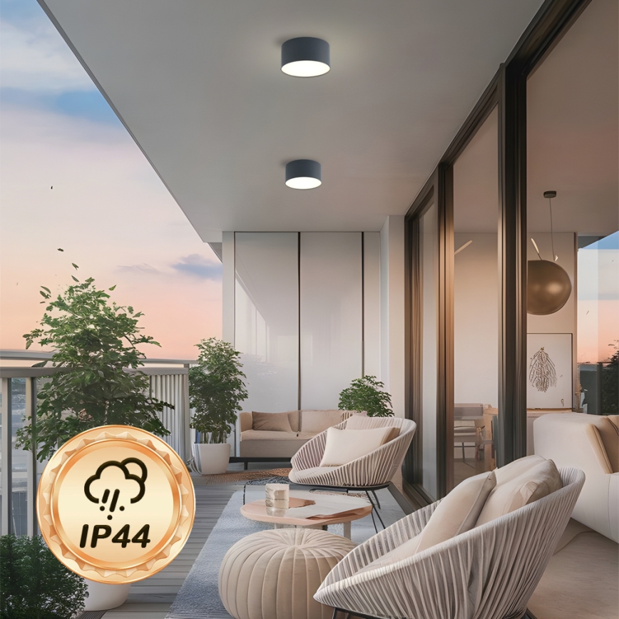 BRILAGI - Luminaria de techo LED para exterior FORIS LED/14W/230V Ø 12 cm antracita IP44