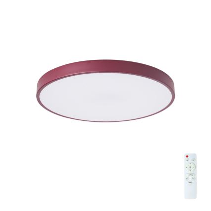 Brilagi - Luminaria de techo LED regulable POOL LED/60W/230V 3000-6000K, diámetro 50 cm, color burdeos + mando a distancia
