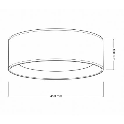 Brilagi - Plafón LED VELVET SIMPLE 24W/230V 3000K Ø 45 cm color crema