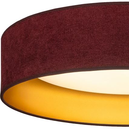 Brilagi - Lámpara de techo LED VELVET SIMPLE LED/24W/230V 3000K Ø 45 cm burdeos/dorado