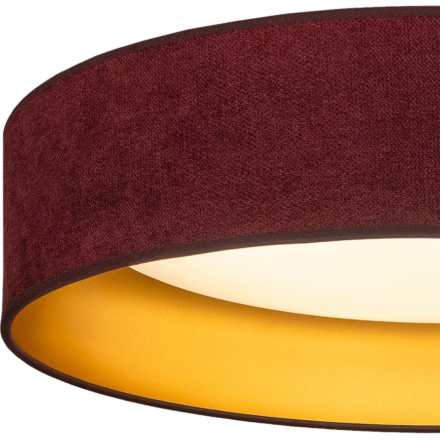 Brilagi - Lámpara de techo LED VELVET SIMPLE LED/24W/230V 3000K Ø 45 cm burdeos/dorado