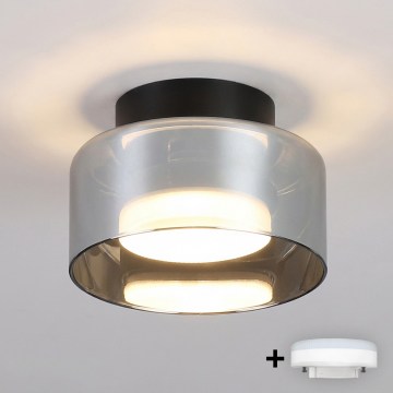 Brilagi - LED Luminaria empotrada AURA LUX 1xGX53/30W/230V Ø 13 cm, negro/ahumado