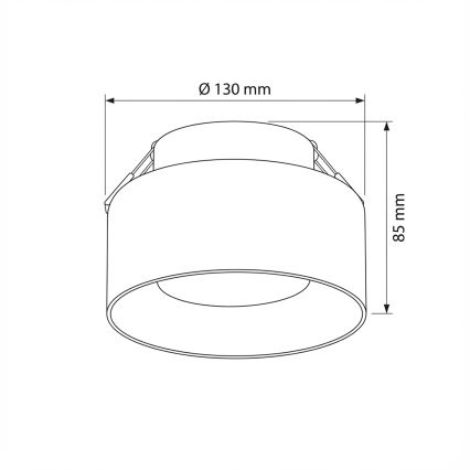 Brilagi - LED Luminaria empotrada AURA LUX 1xGX53/30W/230V Ø 13 cm, negro/ahumado
