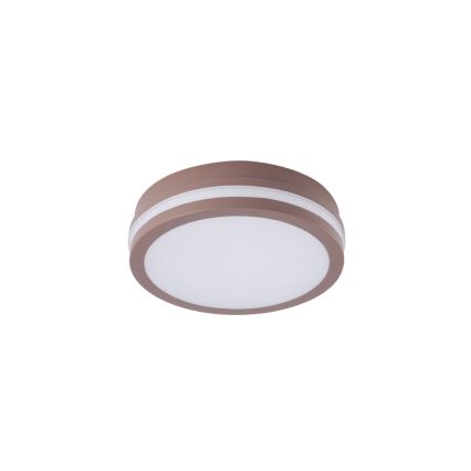 Brilagi - Luminaria LED de techo exterior con sensor BENE LED/18W/230V Ø 21,5 cm marrón IP54