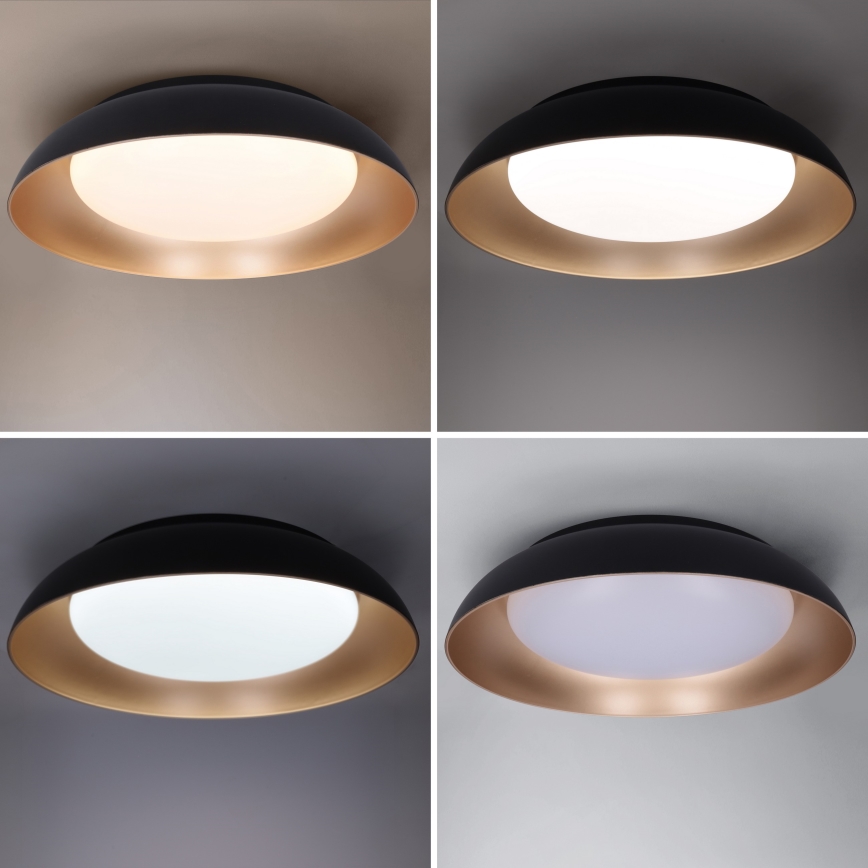 Brilagi - Luminaria LED de techo regulable ALVA LED/48W/230V 3000-6500K Ø 51 cm negra + mando a distancia