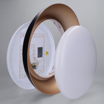 Brilagi - Luminaria LED de techo regulable ALVA LED/48W/230V 3000-6500K Ø 51 cm negra + mando a distancia