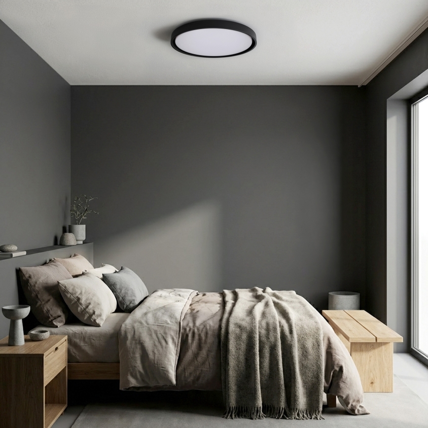 Brilagi - Lámpara de techo LED regulable MATTEO LED/60W/230V 3000-6500K Ø 51,5 cm negra + mando a distancia