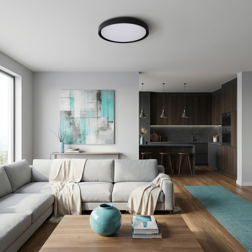 Brilagi - Lámpara de techo LED regulable MATTEO LED/60W/230V 3000-6500K Ø 51,5 cm negra + mando a distancia