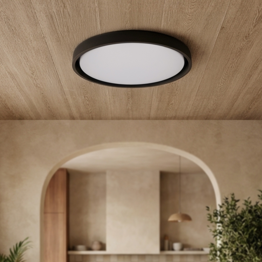 Brilagi - Lámpara de techo LED regulable MATTEO LED/60W/230V 3000-6500K Ø 51,5 cm negra + mando a distancia