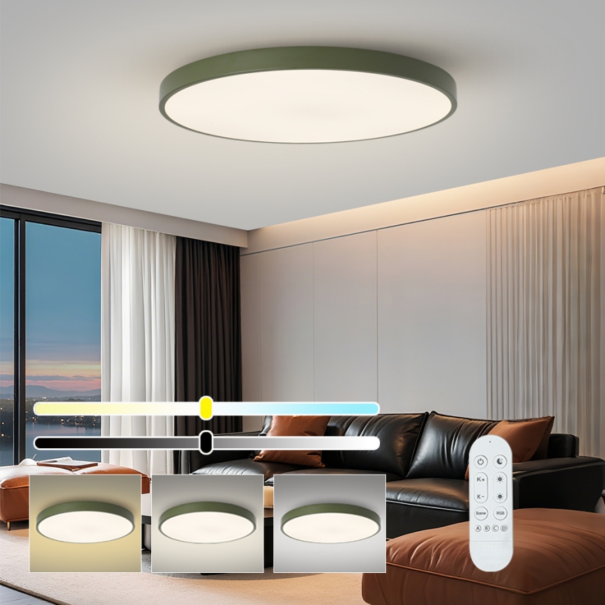 Brilagi - Luminaria LED regulable POOL SMART LED/128W/230V, diámetro 100 cm, Wi-Fi Tuya + control remoto, verde