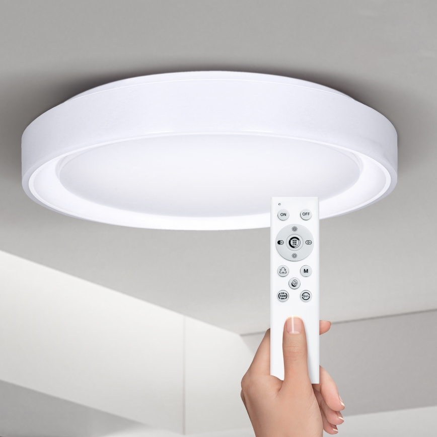 Brilagi - Plafón LED RGB regulable FLOCO LED/30W/230V, diámetro 39,5 cm, 3000-6500K, Wi-Fi Tuya + LED/6W + mando a distancia