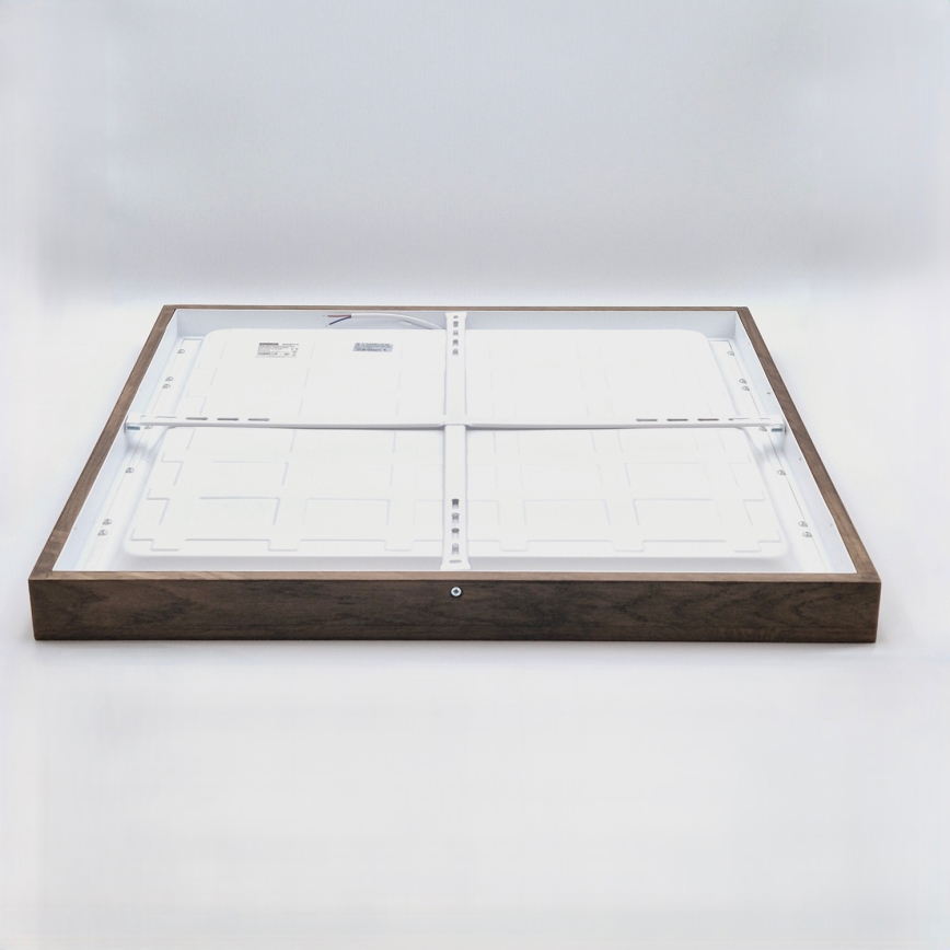 Brilagi - Plafón LED para baño WOODY FRAME LED/50W/230V 60x60 cm IP44 roble/nogal