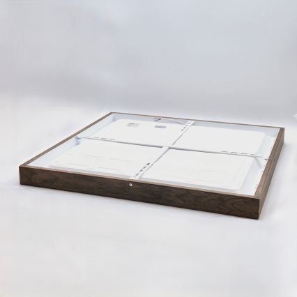 Brilagi - Plafón LED para baño WOODY FRAME LED/50W/230V 60x60 cm IP44 roble/nogal