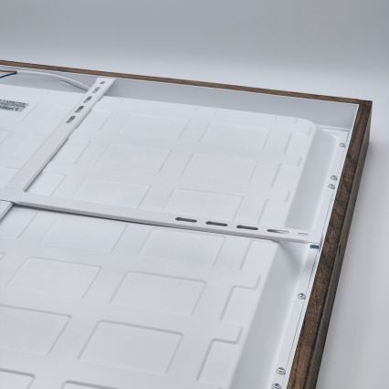 Brilagi - Plafón LED para baño WOODY FRAME LED/50W/230V 60x60 cm IP44 roble/nogal