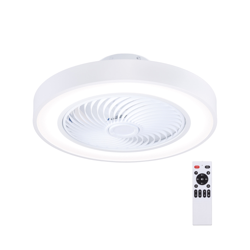 Brilagi - Lámpara de techo LED regulable con ventilador LED/30W/230V 3000–6500K Ø 50 cm blanca + mando a distancia