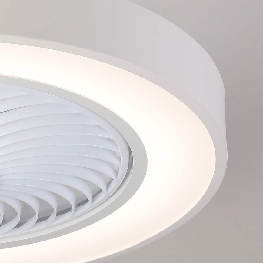 Brilagi - Lámpara de techo LED regulable con ventilador LED/30W/230V 3000–6500K Ø 50 cm blanca + mando a distancia