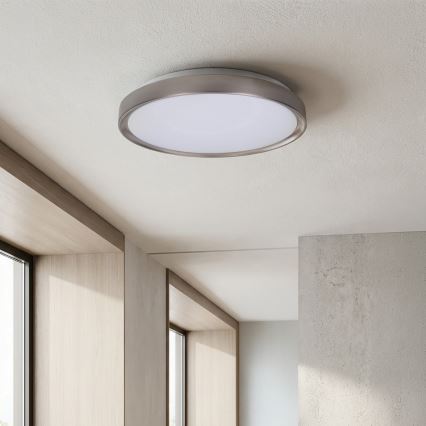 Brilagi - Plafón LED regulable FANCIA LED/48W/230V 3000-6500K Ø 39 cm color plata + mando a distancia