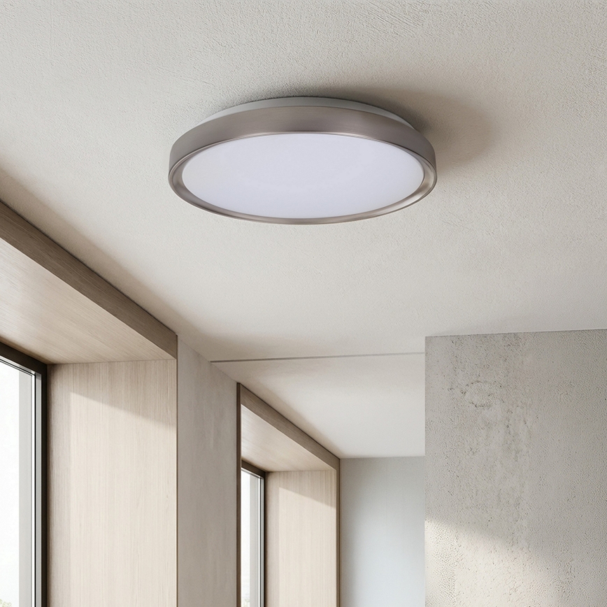 Brilagi - Plafón LED regulable FANCIA LED/48W/230V 3000-6500K Ø 39 cm color plata + mando a distancia