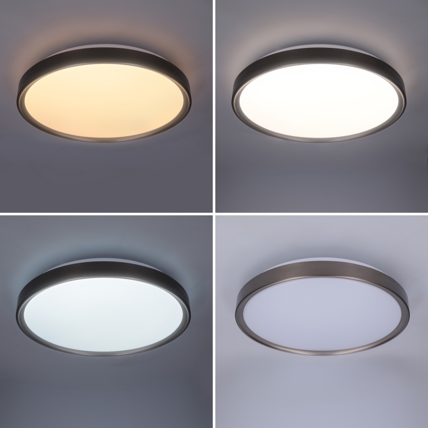 Brilagi - Plafón LED regulable FANCIA LED/48W/230V 3000-6500K Ø 39 cm color plata + mando a distancia