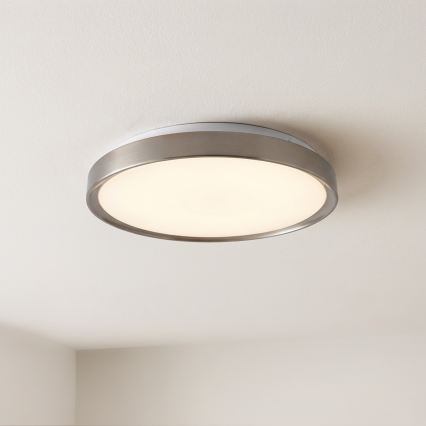 Brilagi - Plafón LED regulable FANCIA LED/48W/230V 3000-6500K Ø 39 cm color plata + mando a distancia