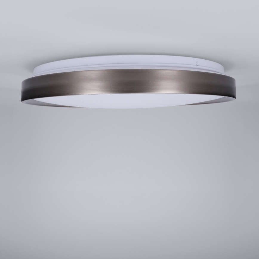 Brilagi - Plafón LED regulable FANCIA LED/48W/230V 3000-6500K Ø 39 cm color plata + mando a distancia