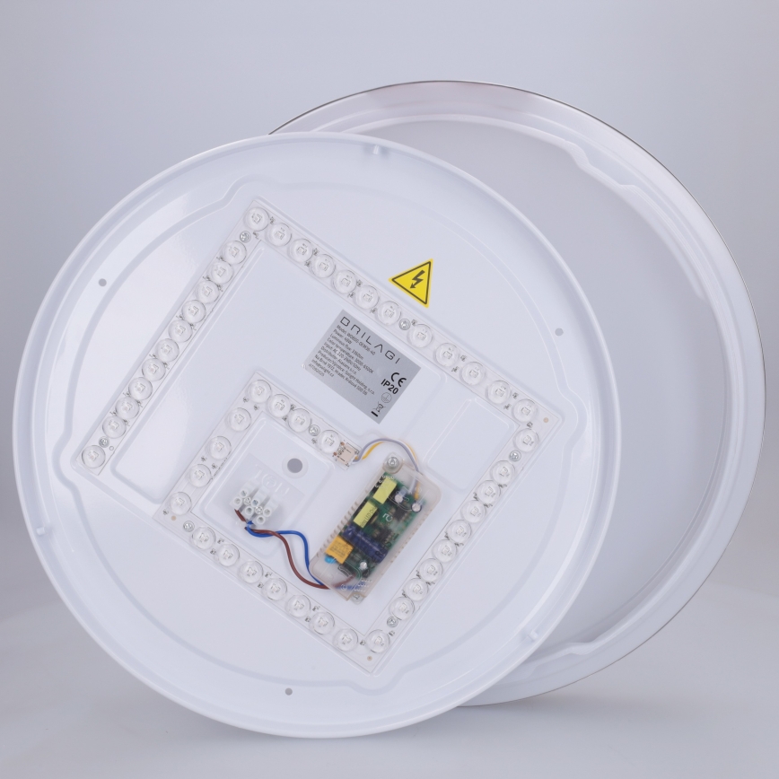 Brilagi - Plafón LED regulable FANCIA LED/48W/230V 3000-6500K Ø 39 cm color plata + mando a distancia