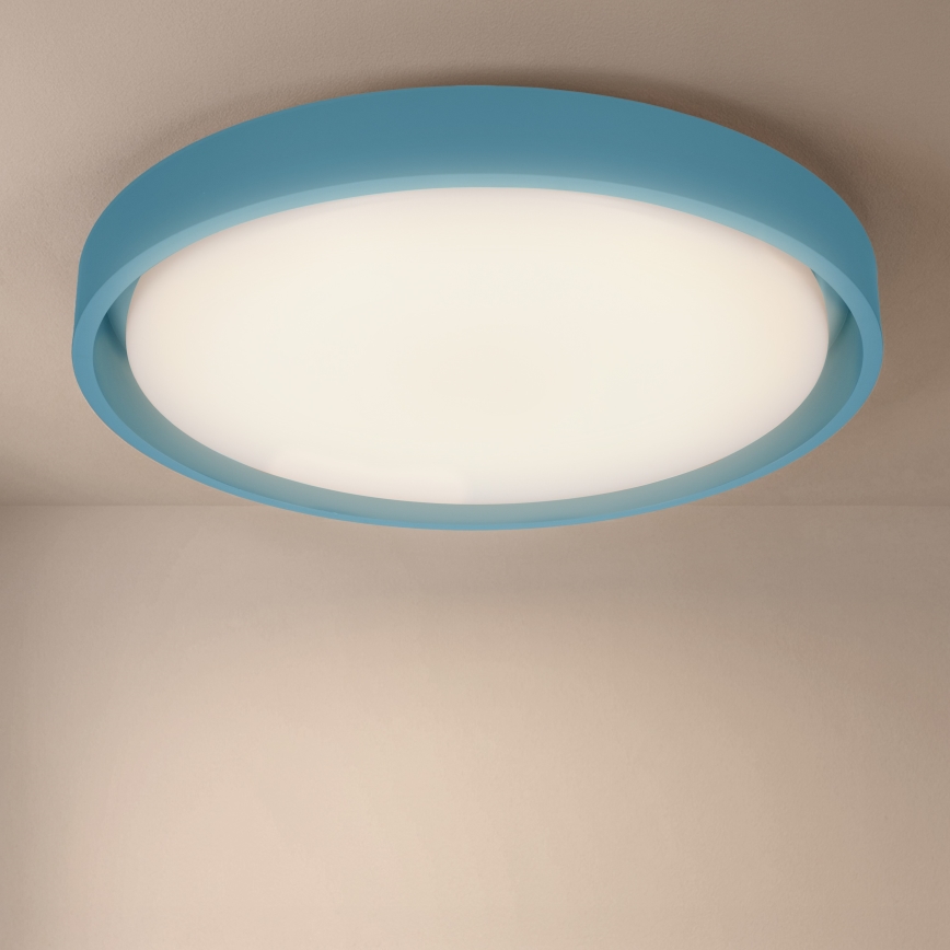 Brilagi - Luminaria de techo LED regulable MATTEO LED/48W/230V 3000-6500K diámetro 41 cm turquesa + control remoto