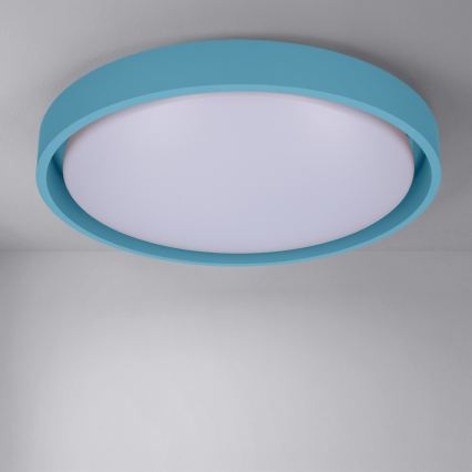 Brilagi - Luminaria de techo LED regulable MATTEO LED/48W/230V 3000-6500K diámetro 41 cm turquesa + control remoto