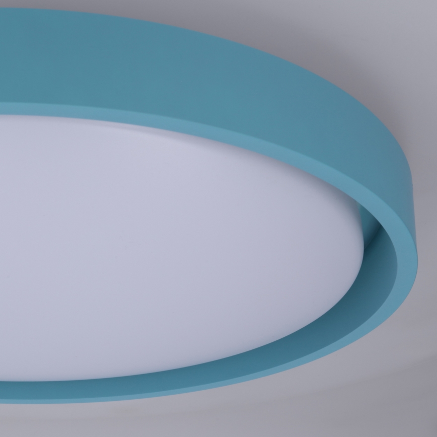 Brilagi - Luminaria de techo LED regulable MATTEO LED/48W/230V 3000-6500K diámetro 41 cm turquesa + control remoto